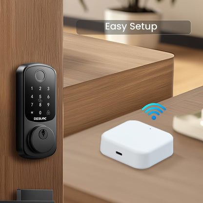 G2 Smart Lock Wi-Fi Gateway, Gateway for Smart Door Lock, Wi-Fi Bridge, Remote Control Smart Lock, Compatible with Ttlock App, Compatible with Alexa, Google Assistant