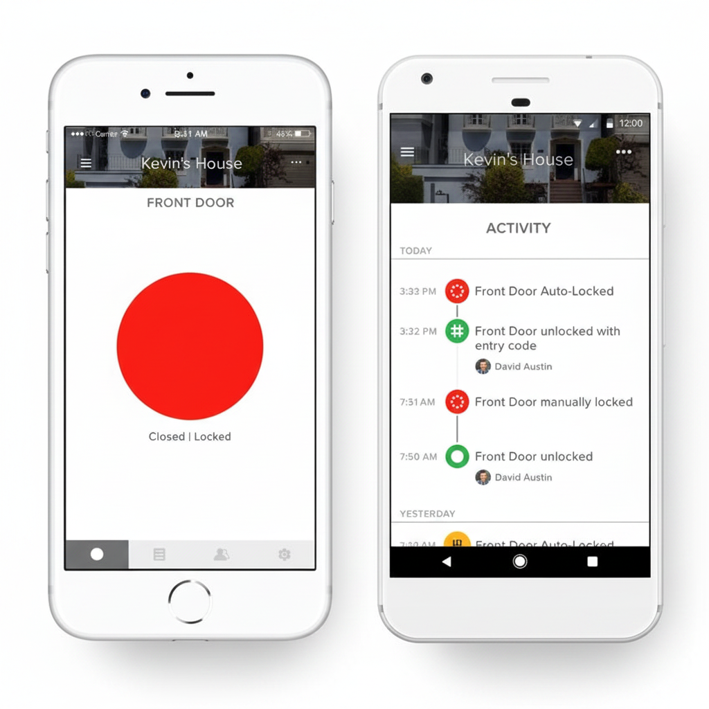 Home Smart Lock Pro + Connect Hub - Wi-Fi Smart Lock for Keyless Entry - Works with Alexa, Google Assistant, and More – Silver