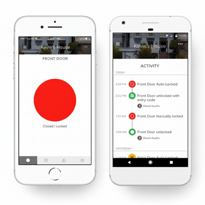 Home Smart Lock Pro + Connect Hub - Wi-Fi Smart Lock for Keyless Entry - Works with Alexa, Google Assistant, and More – Silver